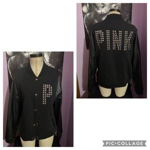Pink studded jacket